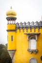 Panorama of Pena National Palace in Sintra, Portugal, Europe