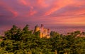 Panorama of Pena National Palace in Sintra, Portugal Royalty Free Stock Photo