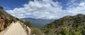 Panorama from people hiking at Parque Natural Serra Gelada