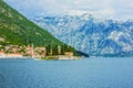 Panorama of Perast, Kotor bay, Montenegro, Adriatic sea Royalty Free Stock Photo