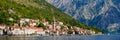 Panorama of Perast, an old town on the Bay of Kotor Royalty Free Stock Photo