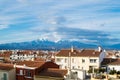 Panorama of Perpignan city, France