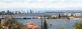 Panorama of Perth City from King's Park Royalty Free Stock Photo