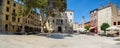 Panorama of Petar Zoranic square in downtown Zadar Royalty Free Stock Photo