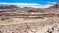 Panorama of Petra town with Colonnade Street