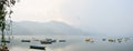 Panorama Phewa Lake of Pokhara in Annapurna Valley Nepal Royalty Free Stock Photo