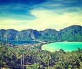 Panorama of Phi-Phi island, Krabi Province, Thailand Royalty Free Stock Photo