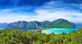 Panorama of Phi-Phi island, Krabi Province, Thailand Royalty Free Stock Photo