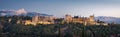 Alhambra Panorama & Sunset Royalty Free Stock Photo