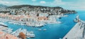 Panorama photo of the Port Lympia of Nice Royalty Free Stock Photo