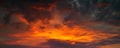 Panorama photo for Red and golden sky Royalty Free Stock Photo