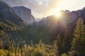 panorama photo of yosemite national park view Royalty Free Stock Photo