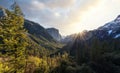 panorama photo of yosemite national park view Royalty Free Stock Photo