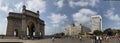 Panorama photograph of the Taj Mahal Hotel, Gateway of India Royalty Free Stock Photo