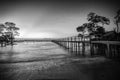 Black White Photos of Wonderful panorama Indonesia Royalty Free Stock Photo