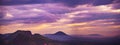 Panorama from Phu Lamduan. The view from the mountain top. Wide angle point to view the mountain range and dramatic sky. Royalty Free Stock Photo