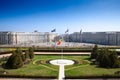 Panorama of the Piata constitutiei, constitution square, in Bucharest Romania, seen from Palace of Parliament, with panorama over Royalty Free Stock Photo