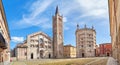 Panorama of Piazza Duomo in Parma Royalty Free Stock Photo