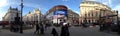 Panorama of picadilly circus, London Royalty Free Stock Photo