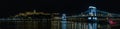 Budapest Panorama at Night Royalty Free Stock Photo