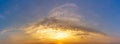 Panorama picture of morning sky and cloud nature background