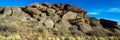 Roadside rocks in Homolovi State Park in Arizona