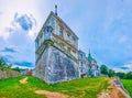 Panorama of Pidhirtsi Castle with its high defensive bastions, Ukraine