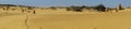 Panorama of Pinnacles Desert, Nambung National Park, West Australia Royalty Free Stock Photo
