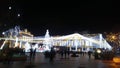 Panorama of Pitesti Christmas fair Royalty Free Stock Photo