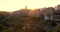 Panorama of Pitigliano town in Tuscany