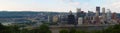 Panorama of the Pittsburgh, Pennsylvania skyline Royalty Free Stock Photo