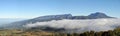 Panorama of Plain of Cafres with Snow Peak and blue sky