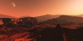 A panorama of the planet Mars