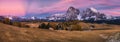 Panorama plateau Alpe di Siusi after sunset