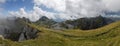 Panorama of plateau in Rofan Alps, The Brandenberg Alps, Austria, Europe