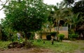 Panorama of plateaus and mountains of Panama on the way to Reserva Forestal de Fortuna and Punta Pena.