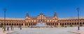 Panorama of the Plaza Espana in Sevilla