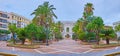 Panorama of Plaza Isaac Peral, El Puerto, Spain Royalty Free Stock Photo