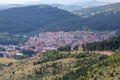 Panorama of Pljevlja city, town and citi municipality in Northern Montenegro Royalty Free Stock Photo