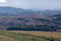 Panorama of Pljevlja city, town and citi municipality in Northern Montenegro Royalty Free Stock Photo
