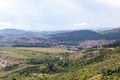 Panorama of Pljevlja city, town and citi municipality in Northern Montenegro Royalty Free Stock Photo