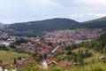 Panorama of Pljevlja city, town and citi municipality in Northern Montenegro Royalty Free Stock Photo