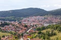 Panorama of Pljevlja city, town and citi municipality in Northern Montenegro Royalty Free Stock Photo