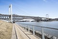 Panorama of the Pont de Quebec in spring season