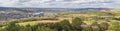 Panorama of Pont-a-Mousson with the marshlands Royalty Free Stock Photo