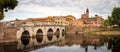 Panorama of the Ponte d `Augusto bridge in Rimini, Italy