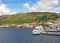 Panorama of the port of Bergen (Norway) Royalty Free Stock Photo