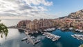 Panorama of port Fontvieille in Monaco