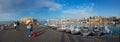 Panorama of the port in Heraklion, Crete, Greece