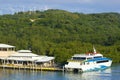 Panorama of the port in Roatan, Honduras Royalty Free Stock Photo